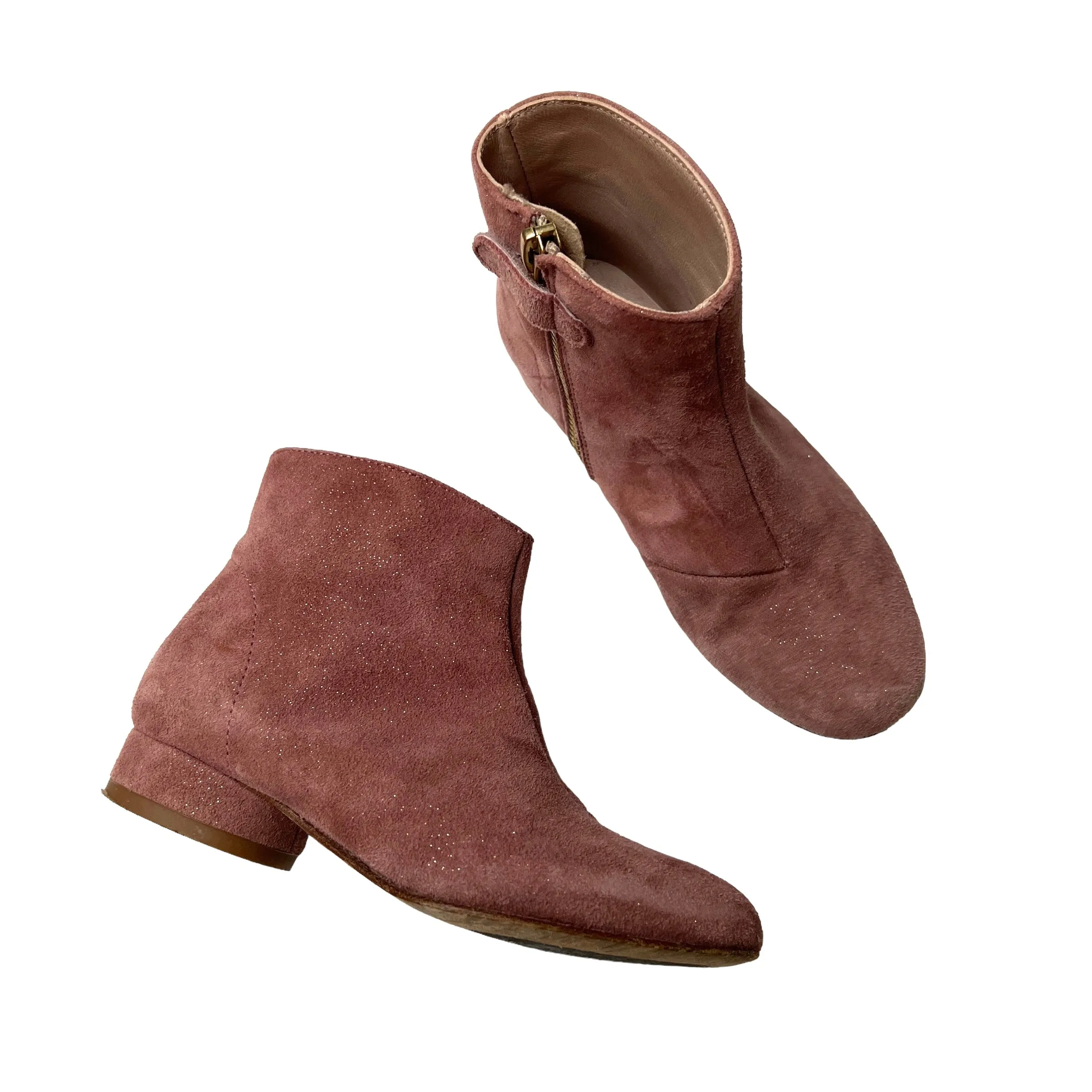 Pink Suede Boots - 27