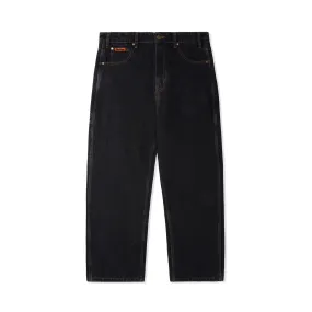 Relaxed Denim Jeans, Washed Black