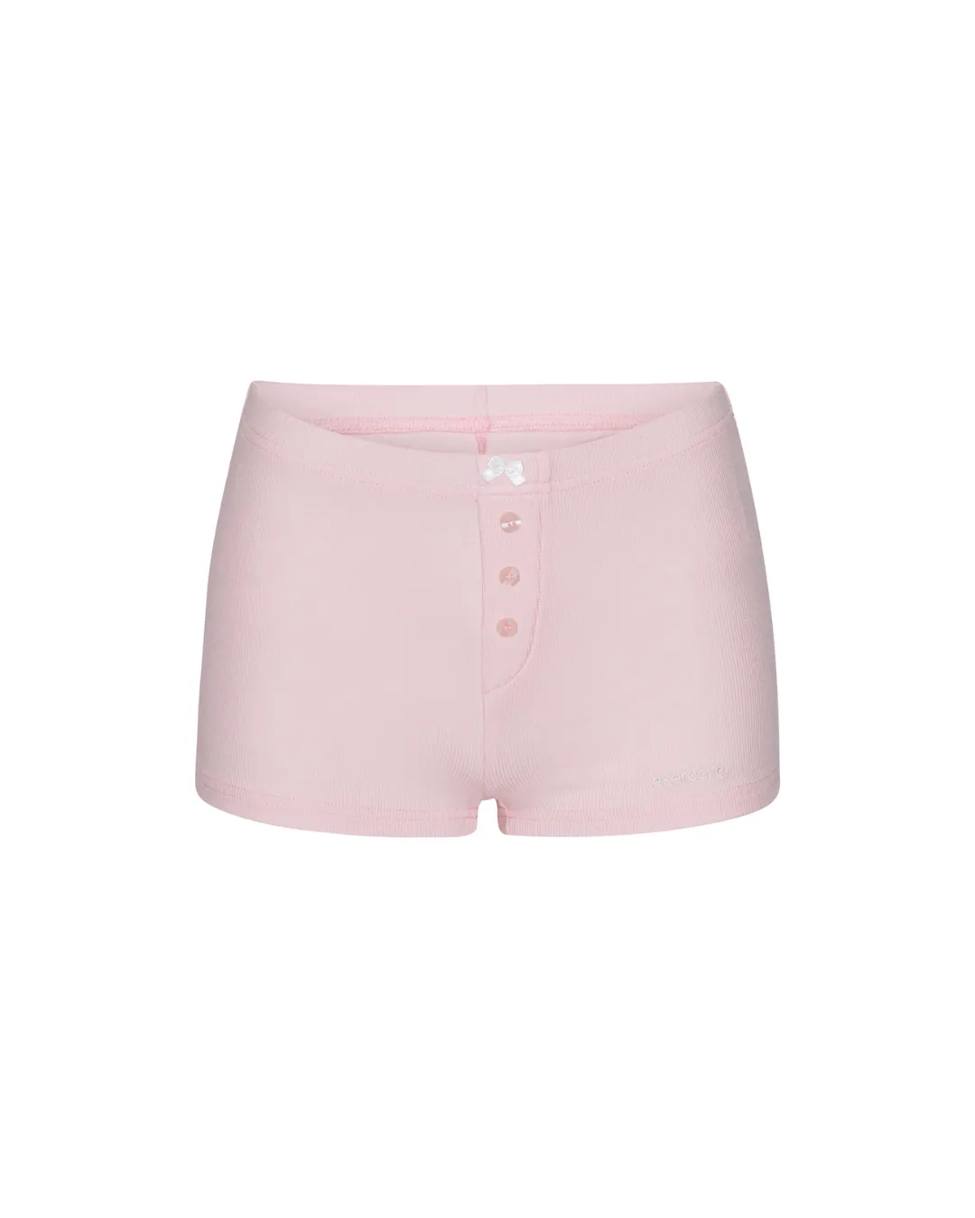 Rib Night Shorts - Soft Pink