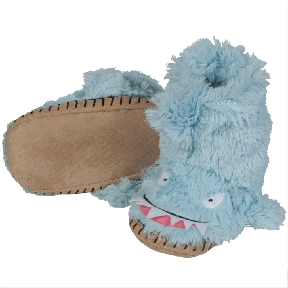 Shark Youth Fuzzy Fleece Slippers