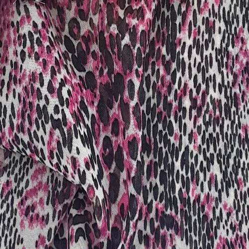 Snakeskin Print Chiffon - Pink | SKU 6174A #S148