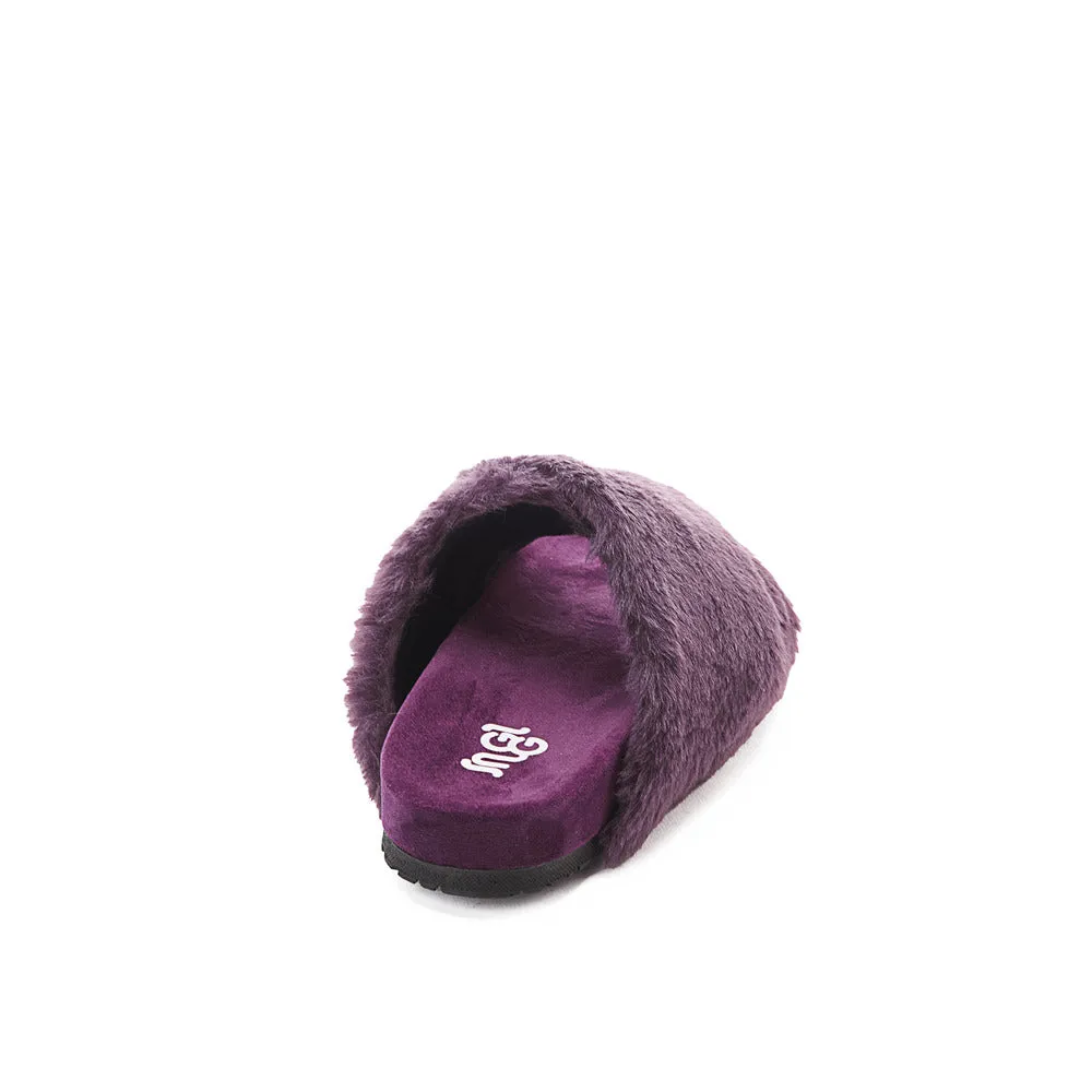 Snuggs Fuzzy crossover Slipper Purple