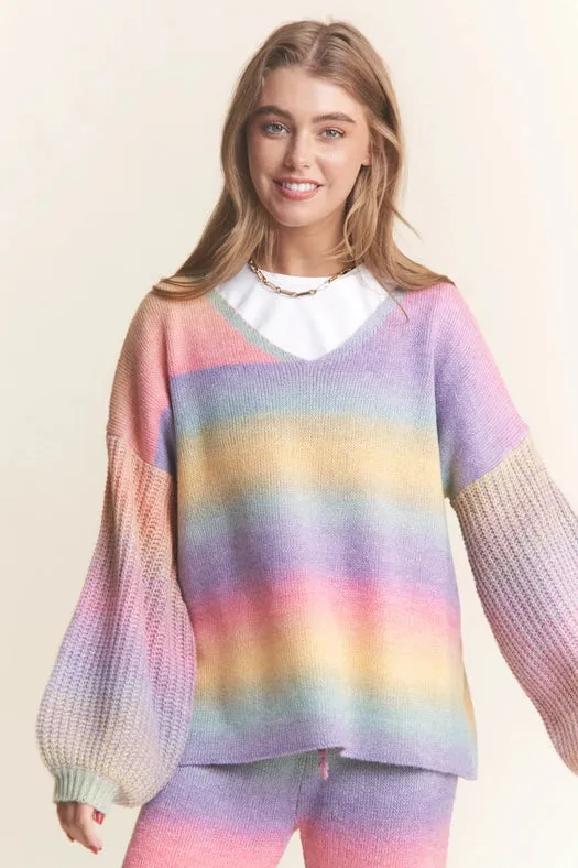 Soft Blended Multi Color Knit Top