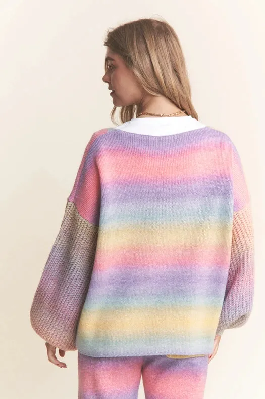 Soft Blended Multi Color Knit Top