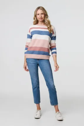 Striped Long Sleeve Relaxed Jumper