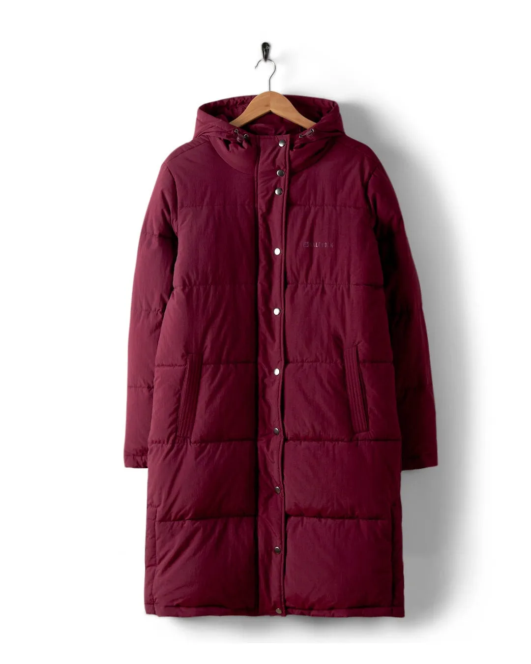 Tahoe - Womens Longline Padded Coat - Burgundy