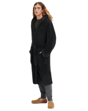 UGG Ink Black Beckett Men's Plush Robe