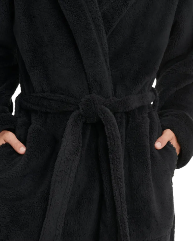 UGG Ink Black Beckett Men's Plush Robe