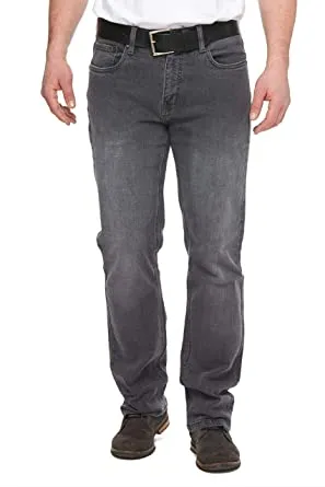 Urban Star Men's Relaxed Fit Straight Leg Jeans Grey